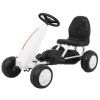 Vaikiškas pedalinis kartingas baltas