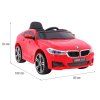 Elektrinis BMW 6 GT automobilis raudonas