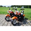 Vaikiškas elektrinis motociklas Chopper oranžinis