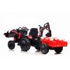 dětský elektrický traktor s vlečkou červený8