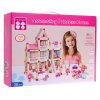 Dřevěný domeček pro panenky 268 dílů růžový (1)