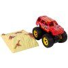 Metalinis Monster Truck automobilis su rampu