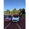 Elektrinis automobilis Cabrio Fast Wing lakuotas rožinis