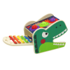 Medinis raudonas dinozauras su plaktuku ir 2v1 xylofonu
