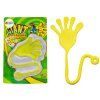 Elastinga geltona slime ranka