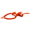 Pliušinė beždžionė su garso efektais 80 cm oranžinė