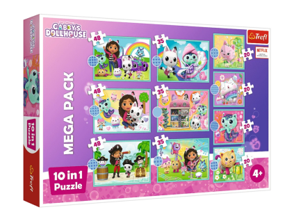 Puzzle Ve světě Gabby 10v1 Trefl