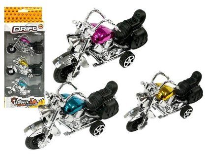 Sada 3 motocyklů s třecím pohonem