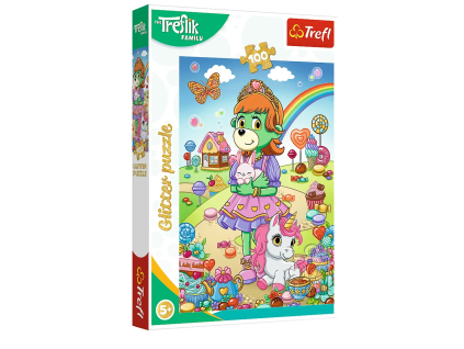 Třpytivé puzzle Treflíci 100 dílků Trefl