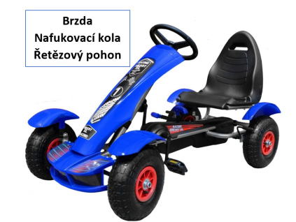 Dětská šlapací motokára formule 01 modrá