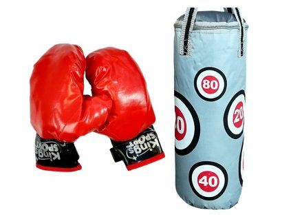 Dětský boxovací pytel a rukavice 45 x 14 cm