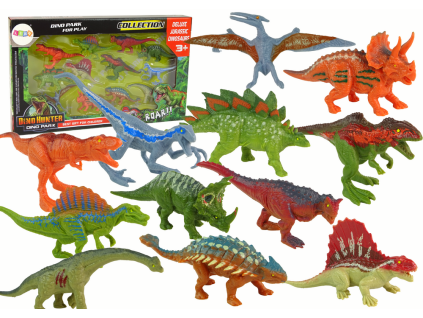Sada barevných figurek dinosaurů 12 kusů