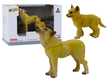 Figurky dospělý vlk 9 cm a mládě vlka 6,5 cm