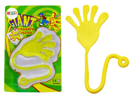 Elastická ruka ze slizu žlutá