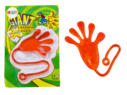 Elastická ruka ze slizu oranžová