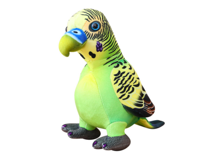 Plyšový papoušek 20 cm zelený