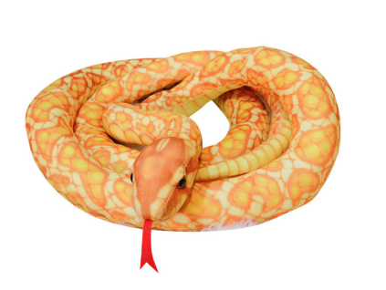 Plyšový had 110 cm zlatý