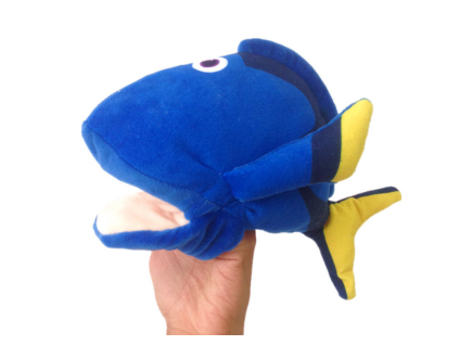Plyšový maňásek ryba 25 cm modrá