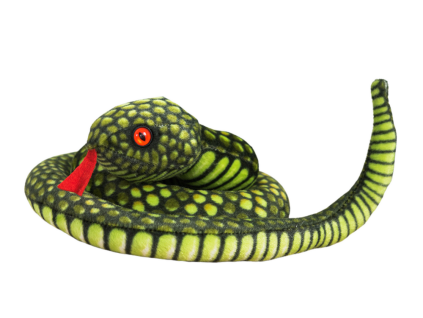 Plyšový had 100 cm světle zelený