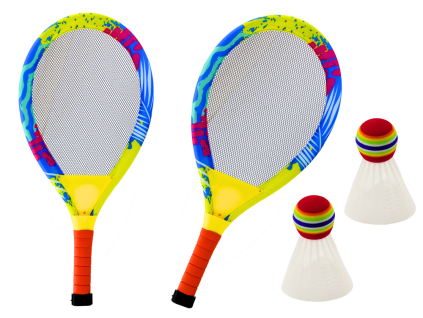 Badmintonová sada míčky a svítící pálky