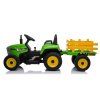 Elektrický traktor s vlečkou zelený3