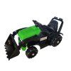 Dětský elektrický traktor s radlicí zelený1