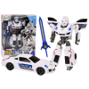 Auto-robot 2v1 Transformace Policejní Auto Bílé