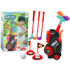 Sada na mini golf pro děti s vozíkem na kolečkách
