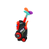 Sada na mini golf pro děti s vozíkem na kolečkách