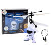 Létající dron astronaut řízený rukou bílý
