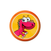 Létající disk Frisbee dinosaurus oranžový