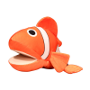Plyšový maňásek ryba 25 cm oranžová