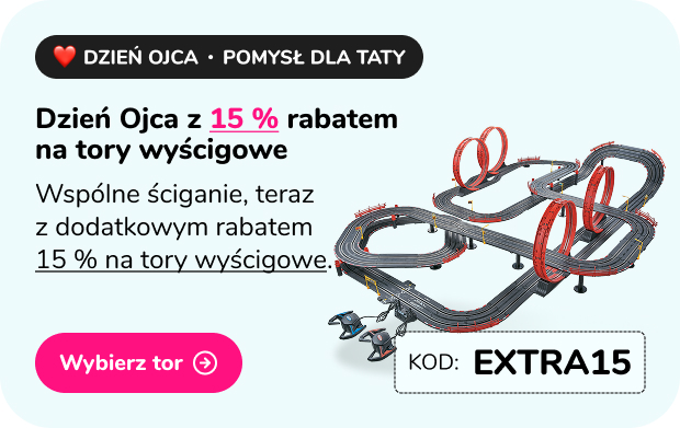 Dzień Ojca z 15 % rabatem na tory samochodowe