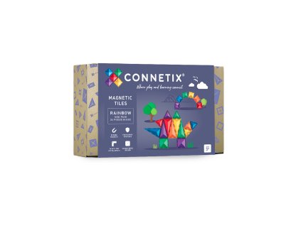 Connetix Tiles - Magnetyczne Klocki Tęczowe Mini 24 szt.