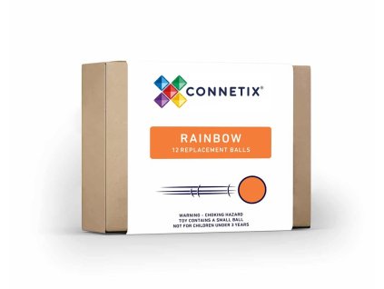 Connetix Tiles - 12 Tęczowych Kuleczek do Toru Kulowego