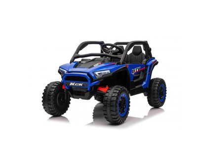 Autko na akumulator Buggy UTV KCK 4x4 niebieskie 24V | 800W | 50 kg | EVA | LED | 2,4Ghz | ECO skóra