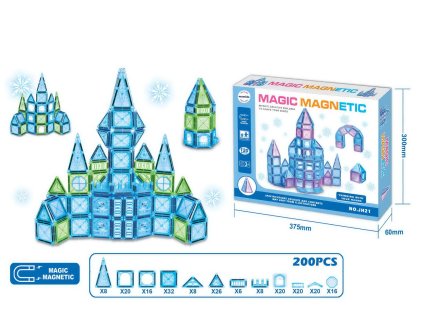 109628 1 magnetyczna zabawka konstrukcyjna magic frozen 200 elementów