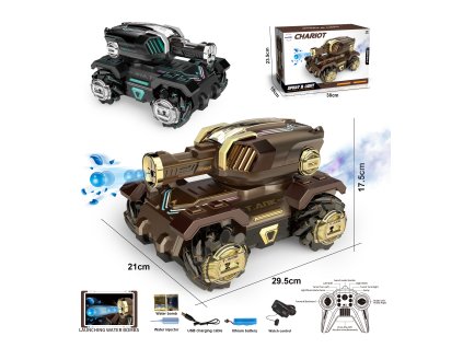257575 1 tank na dalkove ovladani chariot stunt s gelovymi naboji dalkovy ovladac ovladani rukou mt1579