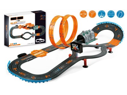 Autodráha Slot Track 1 43 pro dva 516 cm oranžová Tunel