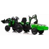 Dziecięcy traktor na akumulator koparka z przyczepą Strong RC EVA koła 12V10Ah zielony