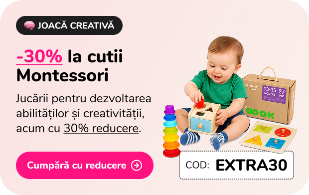 Jucării pentru dezvoltarea abilităților și creativității, acum cu 30% reducere.