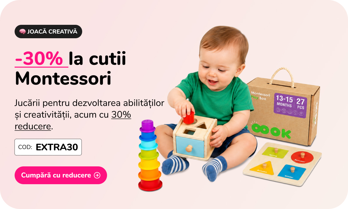 Jucării pentru dezvoltarea abilităților și creativității, acum cu 30% reducere.