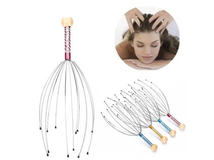 Instrument de masaj ayurvedic al scalpului pentru relaxare