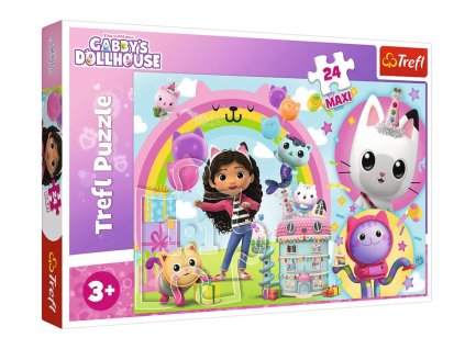 224934 puzzle gabinin kouzelny domek 24 maxi dilku trefl
