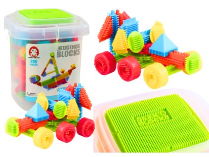 Set de cuburi în cutie 200 piese multicolor