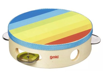 236871 tamburina duhova se 4 rolnickami 15 cm