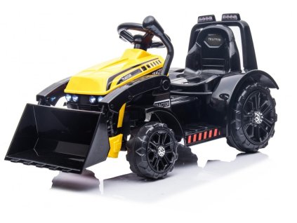 Dětský elektrický traktor G320 s radlicí žlutý1