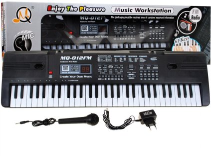 1569 keyboard s prislusenstvim mikrofon radio