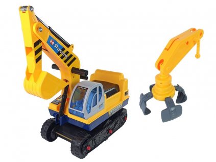 Excavator de călărie cu brațe galbene mobile