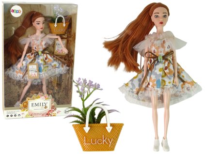 Papusa pentru copii Emily Autumn Red hair Flowers